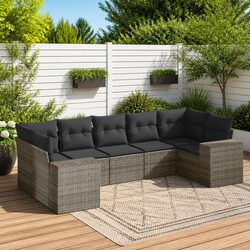 Comfortable 7 Piece Outdoor Sofa Set with Storage
