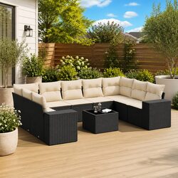 Comfortable 10-Piece Outdoor Garden Sofa Set