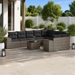 Value-Driven 10-Piece Grey Outdoor Sofa Set