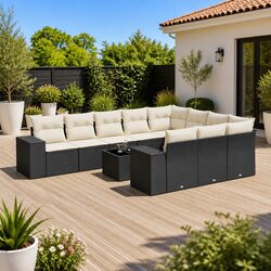 Reliable 11 Piece Garden Sofa Set for Outdoor Comfort