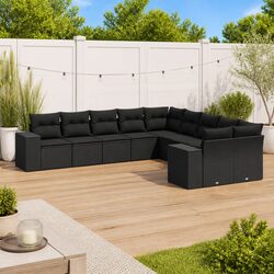 Reliable 10-Piece Garden Sofa Set with Storage Solutions