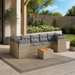 Comfortable and Practical 8-Piece Garden Sofa Set