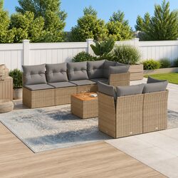 Comfortable 8 Piece Outdoor Sofa Set with Storage Solutions