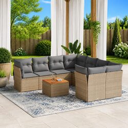 Warm and Practical 9 Piece Outdoor Sofa Set