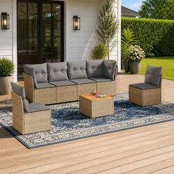Comfort and Value: 7-Piece Garden Sofa Set