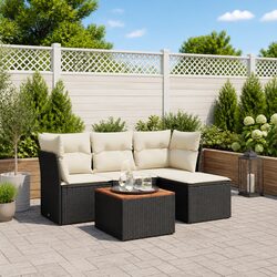 Value-Driven 5-Piece Black Outdoor Sofa Set for Relaxation