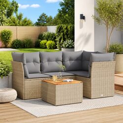 Practical and Stylish 5-Piece Garden Sofa Set in Beige