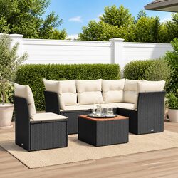 Practical 6 Piece Garden Sofa Set with Storage Solutions