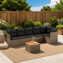 Comfortable 7 Piece Garden Sofa Set with Practical Features