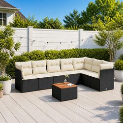 Comfortable 8 Piece Outdoor Garden Sofa Set with Storage