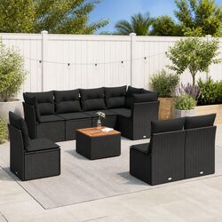 Comfortable and Practical 9-Piece Garden Sofa Set
