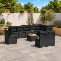 Comfortable 11 Piece Garden Sofa Set with Storage Features
