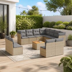Quality Outdoor Sofa Set - 12 Pieces with Storage