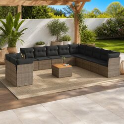 Comfortable Grey Garden Sofa Set: Practical and Stylish