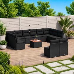 Warm and Practical 13 Piece Garden Sofa Set