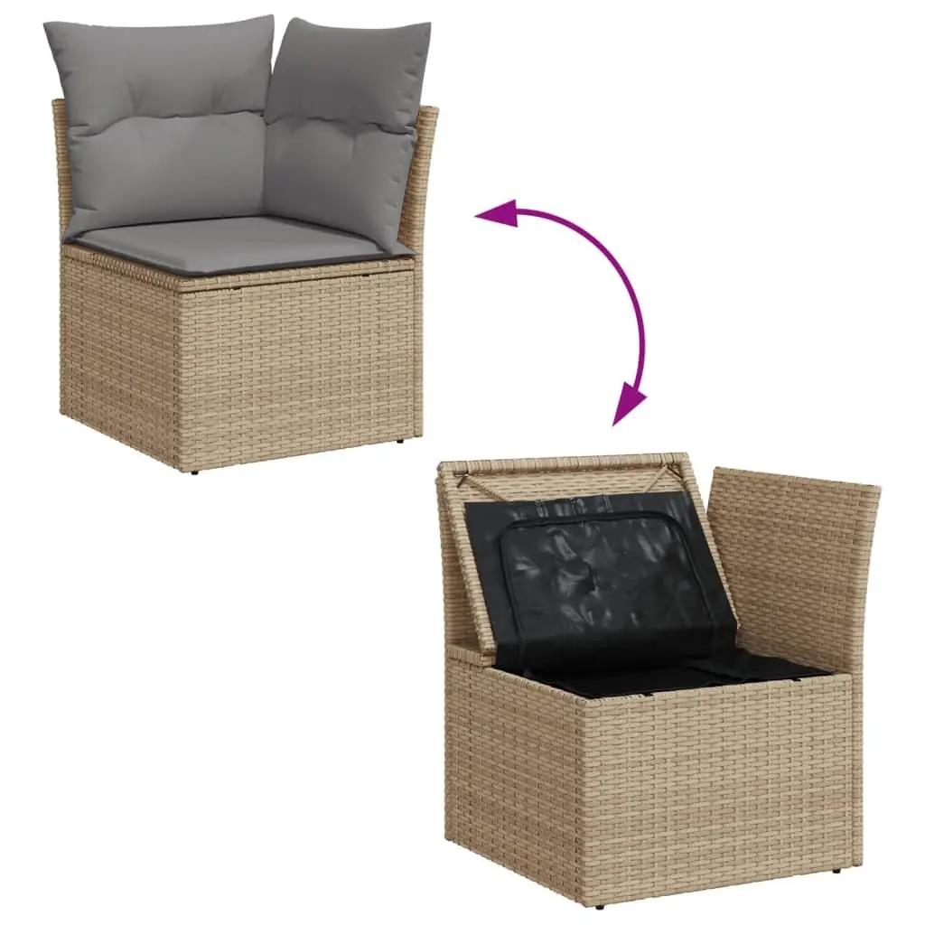 12-Piece Garden Sofa Set with Storage and Cushions