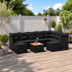 10 Piece Outdoor Garden Sofa Set with Practical Storage