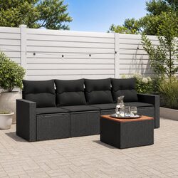 Comfortable 5 Piece Outdoor Sofa Set with Storage Solutions