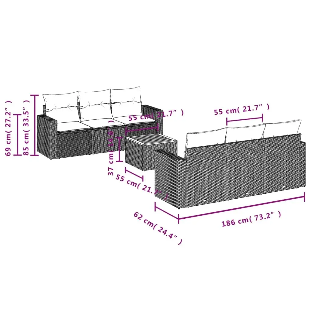 7-Piece Garden Sofa Set