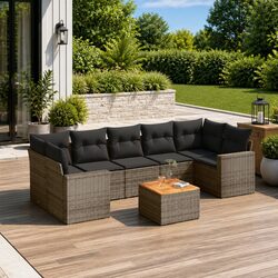 Warm 8 Piece Outdoor Sofa Set with Storage Solutions