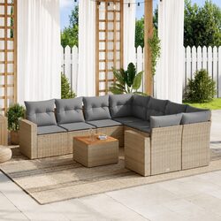 Comfortable 9 Piece Outdoor Sofa Set with Storage
