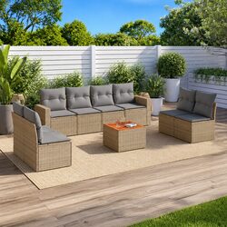 Comfortable 9-Piece Garden Sofa Set with Practical Features