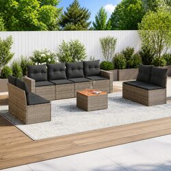 Value and Practicality in a 9 Piece Garden Sofa Set