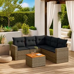Practical and Value-Driven 6-Piece Garden Sofa Set