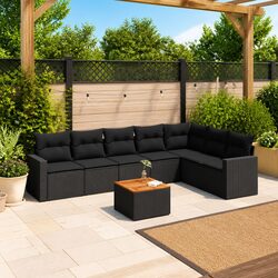 Reliable 8 Piece Outdoor Sofa Set with Storage Solutions