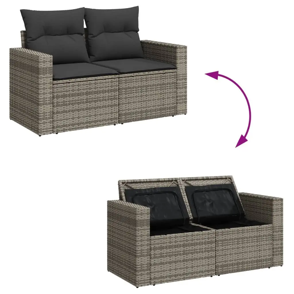 11-Piece Grey Garden Sofa Set