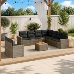Durable 10-Piece Garden Sofa Set for Outdoor Enjoyment