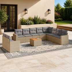 Comfortable 11 Piece Garden Sofa Set with Practical Features