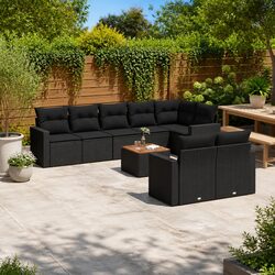 Value and Comfort in a 9-Piece Garden Sofa Set