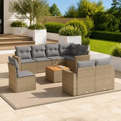 Comfortable and Reliable 9 Piece Garden Sofa Set