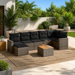 Comfortable and Practical 8-Piece Garden Sofa Set