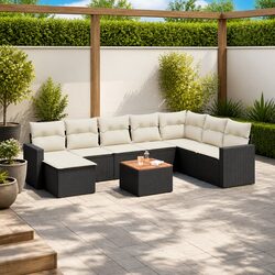 Comfortable and Reliable 9 Piece Garden Sofa Set