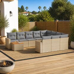 Reliable 11 Piece Outdoor Sofa Set for Comfort