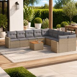 Value-Driven 11-Piece Outdoor Garden Sofa Set with Storage
