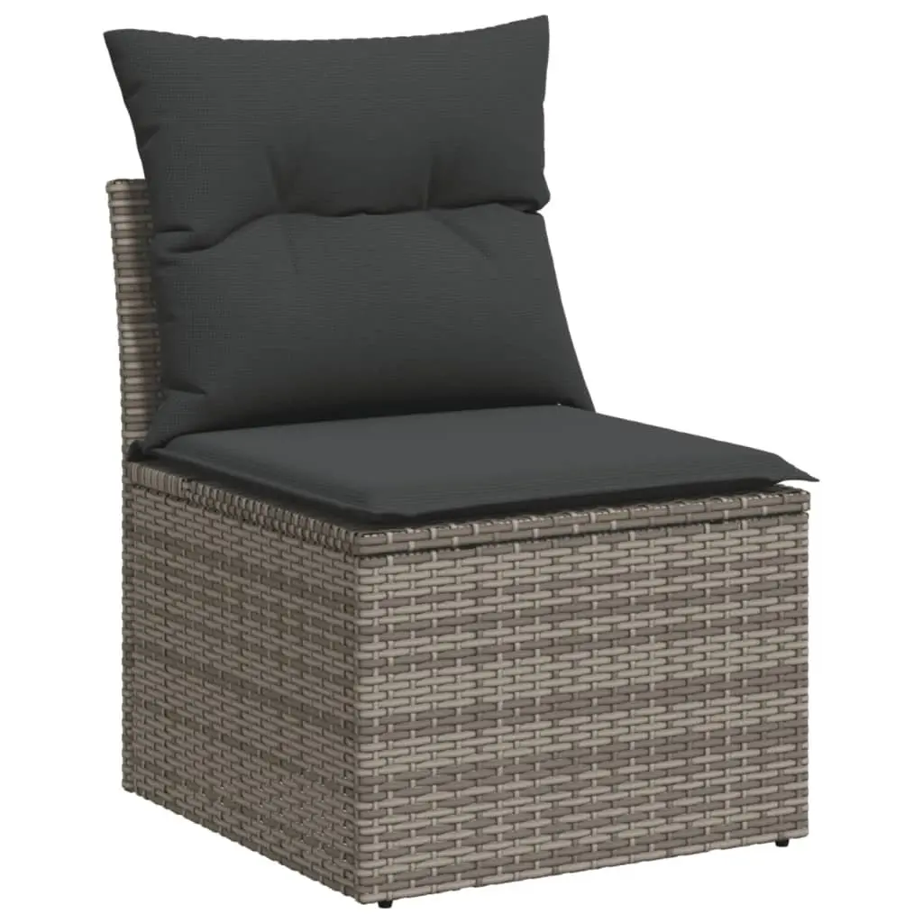 10 Piece Grey Sofa Set for Outdoor Spaces