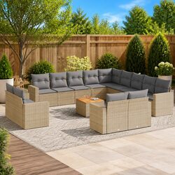 Comfortable 14-Piece Garden Sofa Set with Storage Solutions