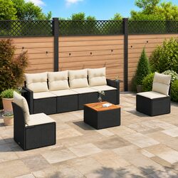 Comfortable 7 Piece Garden Sofa Set with Storage