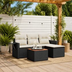 Comfortable 5 Piece Garden Sofa Set with Storage
