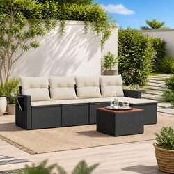 Comfortable and Practical 6-Piece Garden Sofa Set
