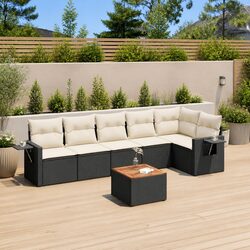 Comfortable and Durable 7 Piece Garden Sofa Set with Cushions