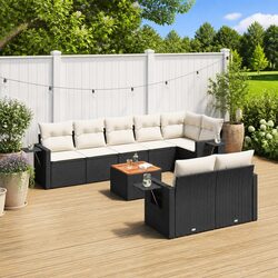 Warm and Inviting 9 Piece Garden Sofa Set with Storage