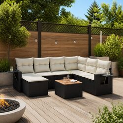 Reliable 8 Piece Garden Sofa Set with Storage Options