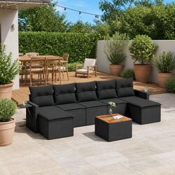 8-Piece Comfortable Garden Sofa Set with Storage