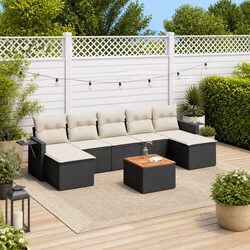 Comfortable 8 Piece Outdoor Sofa Set with Storage