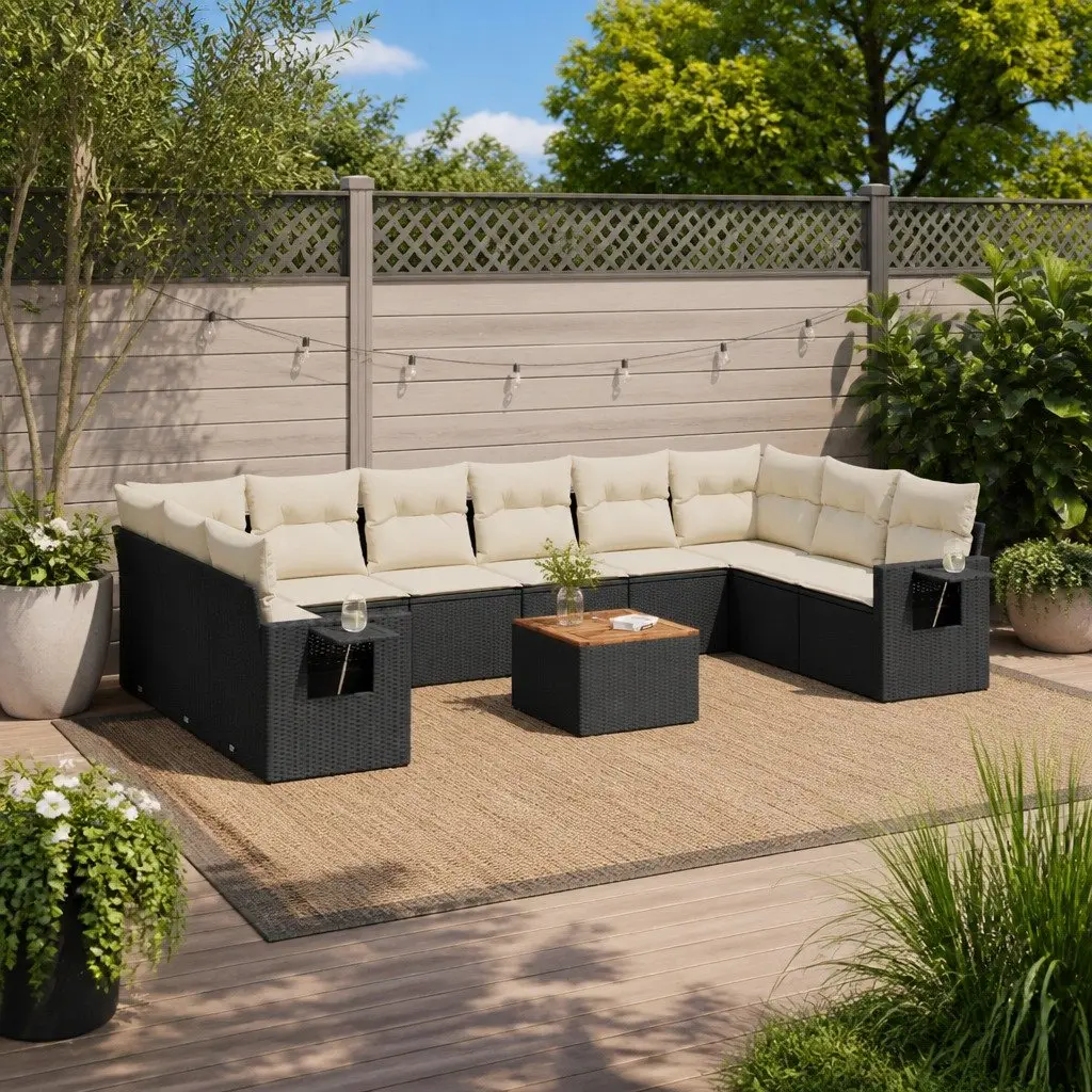 11 Piece Garden Sofa Set with Cushions