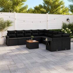 Comfortable 11-Piece Outdoor Sofa Set with Storage